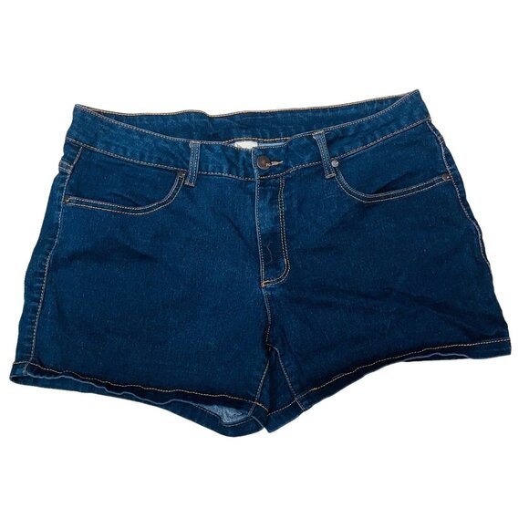 Faded Glory Womens Denim Shorts Dark Wash Size 16 - Picture 1 of 5